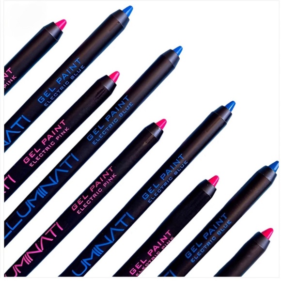 New/Sealed Illuminati Gel Paint Eyeliner Set in Electric Pink & Electric Blue - Picture 2 of 12